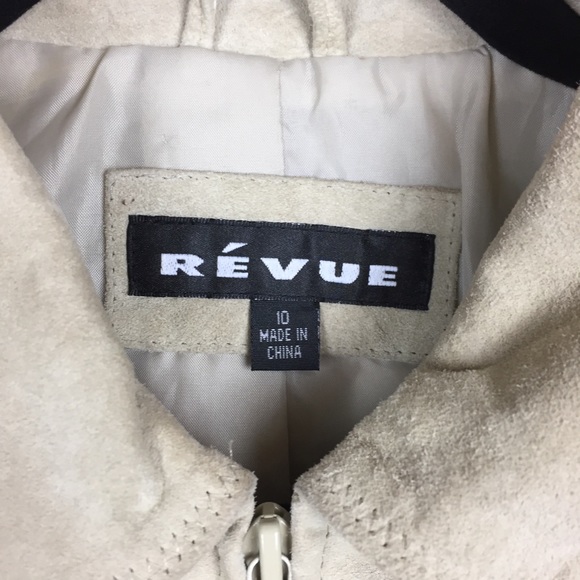 🌞FREE Révue Leather Jacket Cream Buttery Soft 10 - Picture 4 of 8